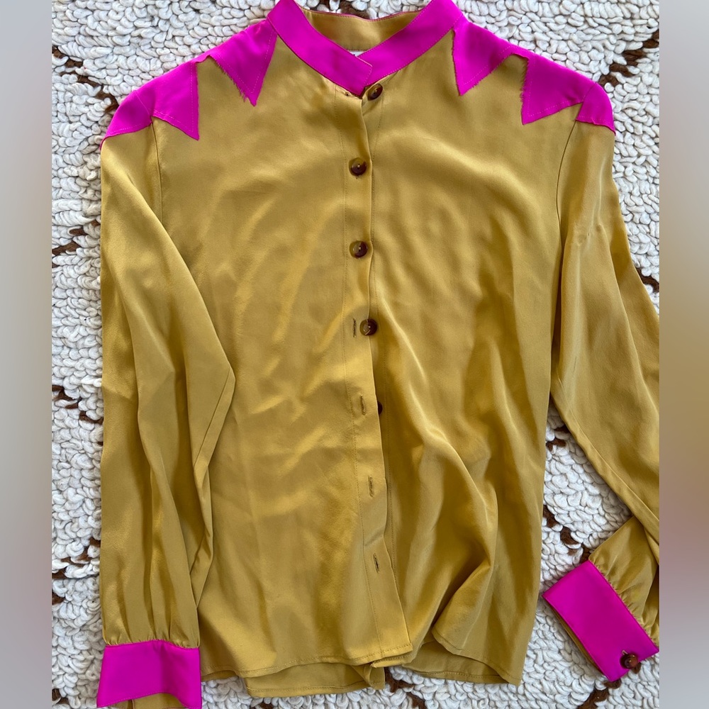 Silk Western vibes Tucker Blouse